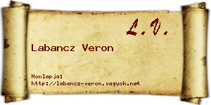 Labancz Veron névjegykártya